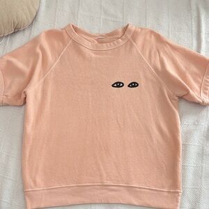 Clare V shirt sleeve Eye sweatshirt
